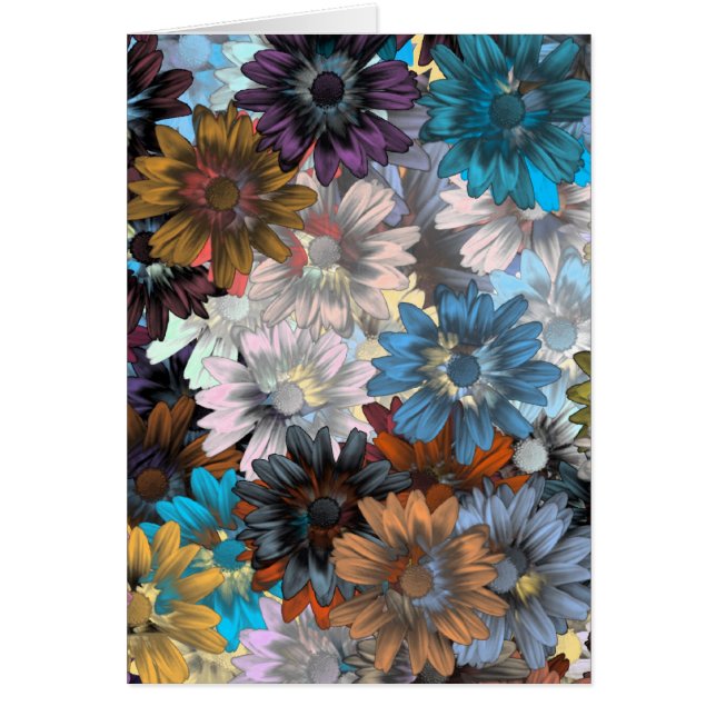 Floral azul y marrón (Frente)