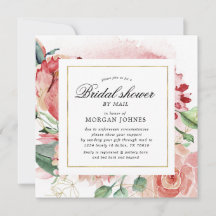 floral baby shower de medianoche por correo