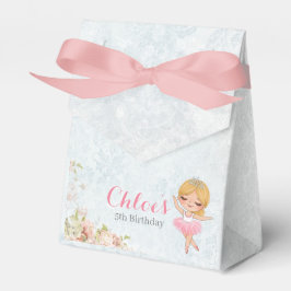 Floral Ballerina Caja de Favor de Cumpleaños