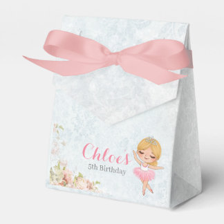 Floral Ballerina Caja de Favor de Cumpleaños