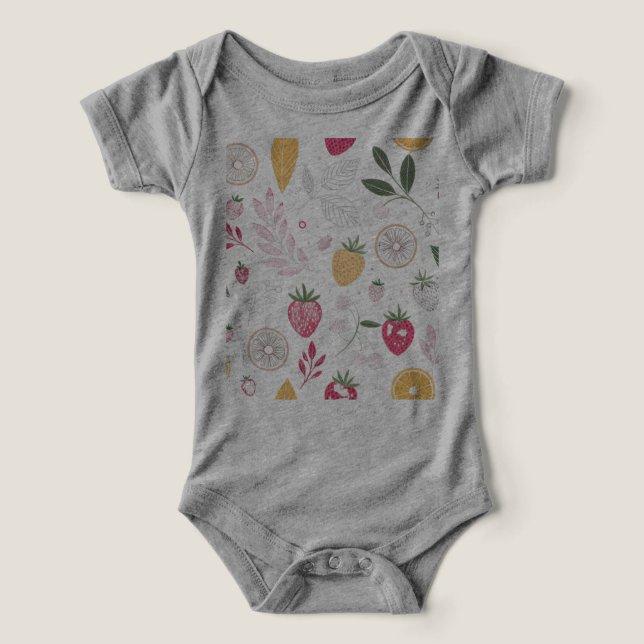 "Floral Bella+Canvas Infantil Tri-Blend One Piece" (Diseño delantero )
