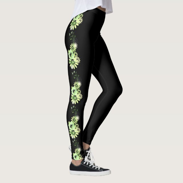 Floral Black Leggings (Derecha)