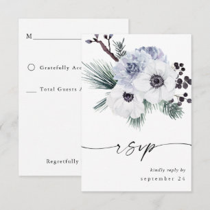 Floral blanca de invierno de Anemone no RSVP de co