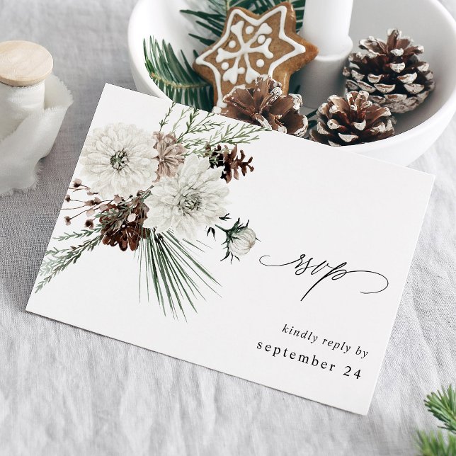 Floral blanca de invierno y Pine con carne RSVP (Subido por el creador)