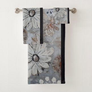 Floral Blanca Elegante Con Gris