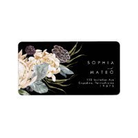 Floral blanca | Etiqueta de dirección RSVP de boda