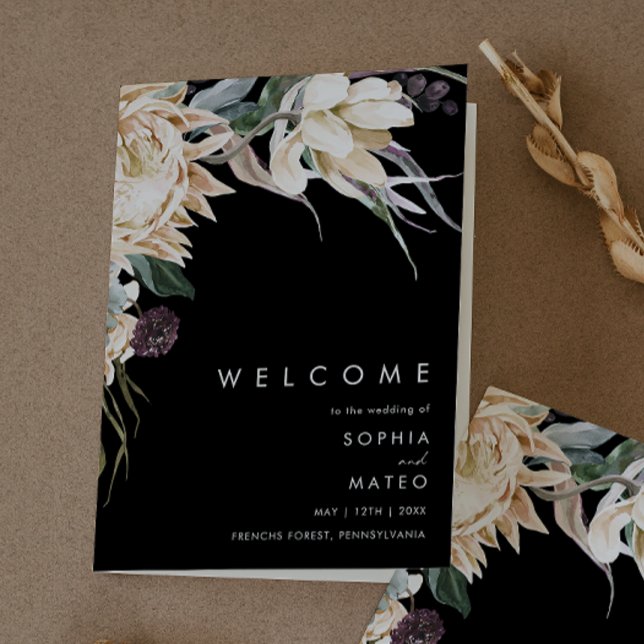 Floral blanca | Programa de matrimonio negro (Subido por el creador)