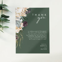 Floral blanca | Tarjeta de agradecimiento de recep