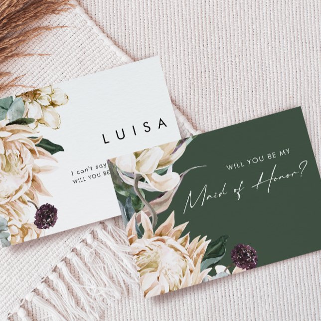 Floral blanca | Tarjeta De Propuesta De La Mujer V (Subido por el creador)