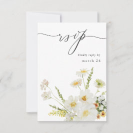 Floral blanca y amarilla con carne RSVP 2