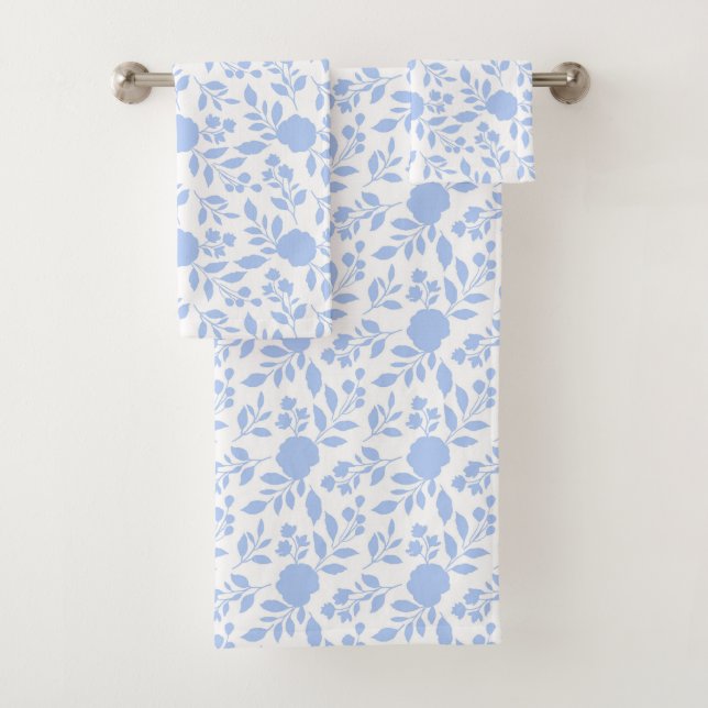 Floral blanca y azul claro (In situ)