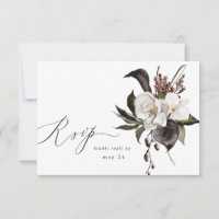 Floral blanca y negra con carne RSVP 6