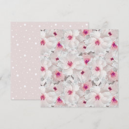 Floral blanca y rosa delgada