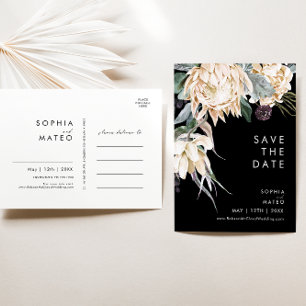 Floral Blanco   Tarjeta Postal de Aviso de Salvaci