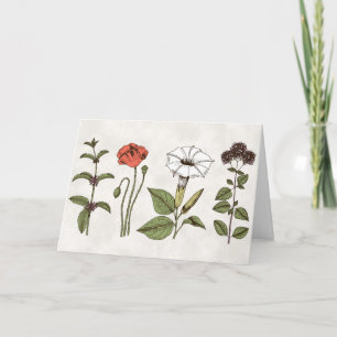 Floral Blank Gracias Tarjeta De Saludo