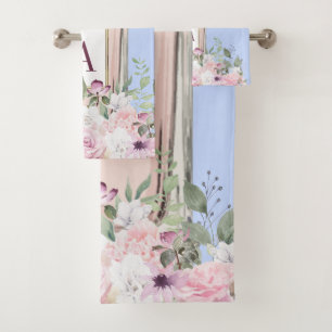 Floral Blue Pink Perfume Botella Bonito