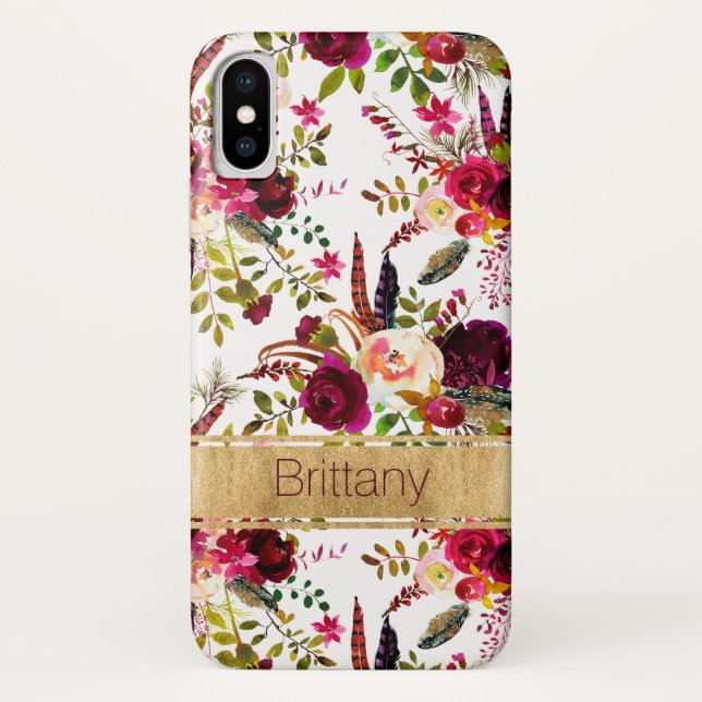 Floral bohemiana, Funda de Feathers Funda-Mate par (Reverso)