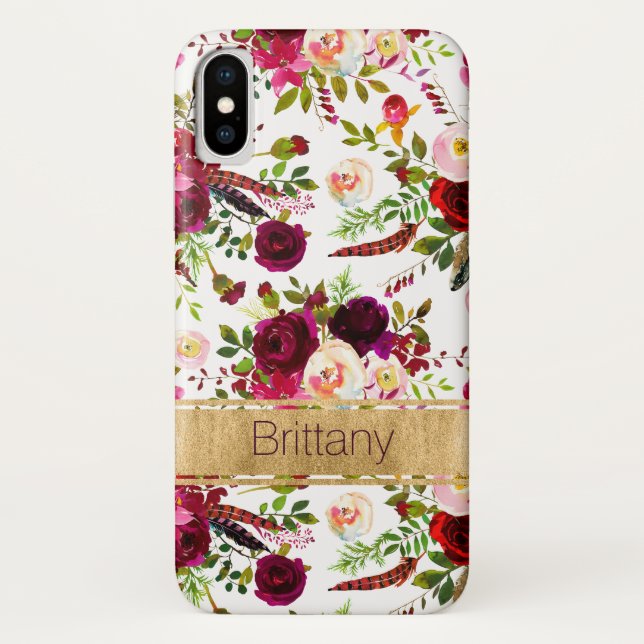 Floral bohemiana, Funda de Feathers Funda-Mate par (Reverso)