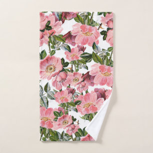 Floral bohemio coralino del rosa del Forest Green