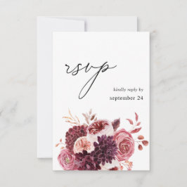 Floral borgoña y rosa 8B con carne RSVP