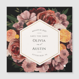 Floral borgoñona de otoño salva la fecha