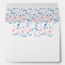 Floral Bow Dusty Blue Blush Pink Whimsical