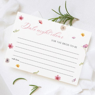 Floral Bridal Shower Date Noche Ideas Tarjeta