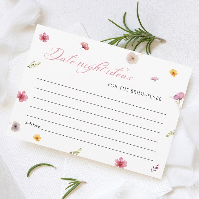 Floral Bridal Shower Date Noche Ideas Tarjeta (Subido por el creador)
