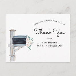 Floral Bridal Shower por correo Gracias postal