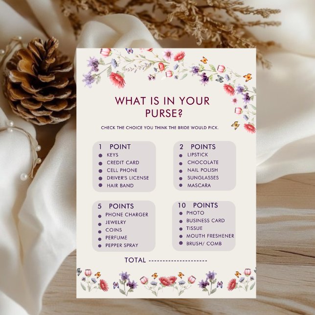 Floral Bridal Shower Purse Game New Chapter Theme (Subido por el creador)