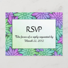 Floral brillante con menú RSVP