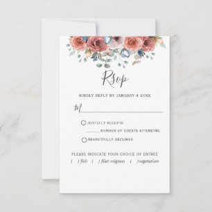 Floral brillante con/sin comida RSVP