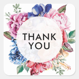 Floral brillante gracias pegatinas