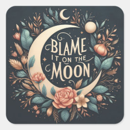 Floral Brujera Culpa A Los Pegatinas De La Luna