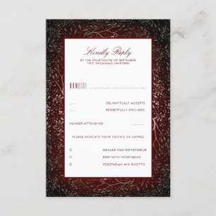 Floral Burgundy Boda Vintage Roja RSVP