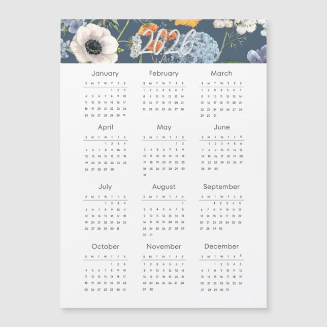 floral calendario 2026 (Anverso)