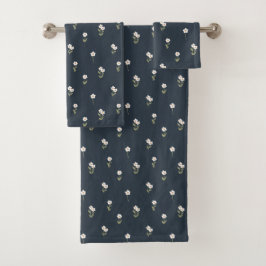 Floral Campestre Boho Silvestre Azul Oscuro Delica