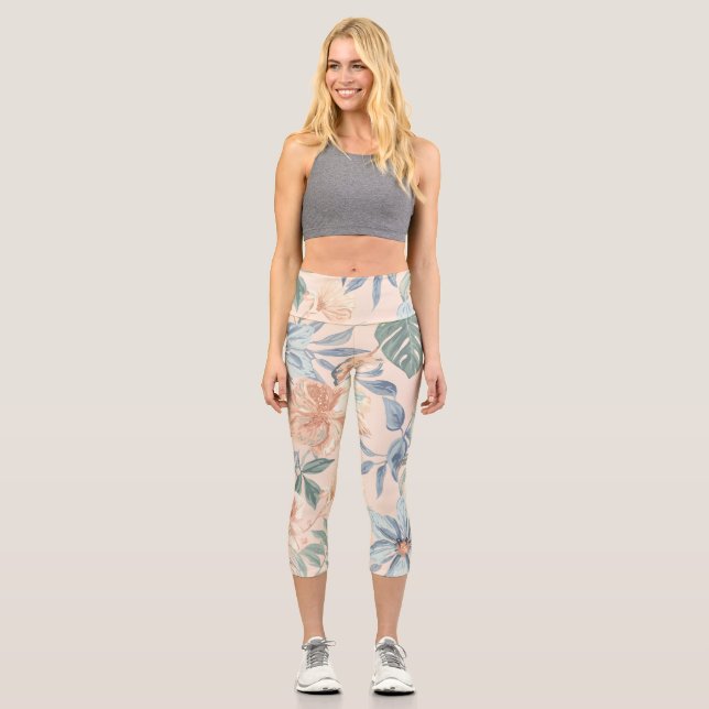 Floral Capri Leggings Elegante (Anverso)