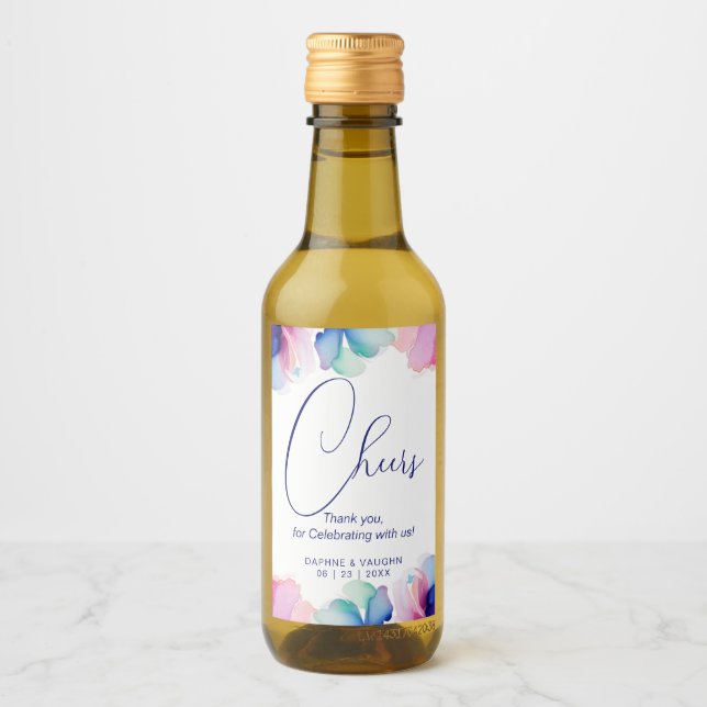 Floral "Cheers Thank you, for Celebrating with us" (Anverso)