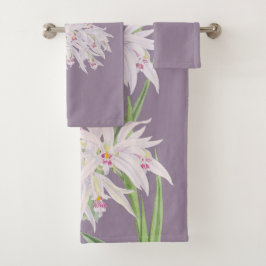 Floral con Orquídeas Rosa Pastel Purpura