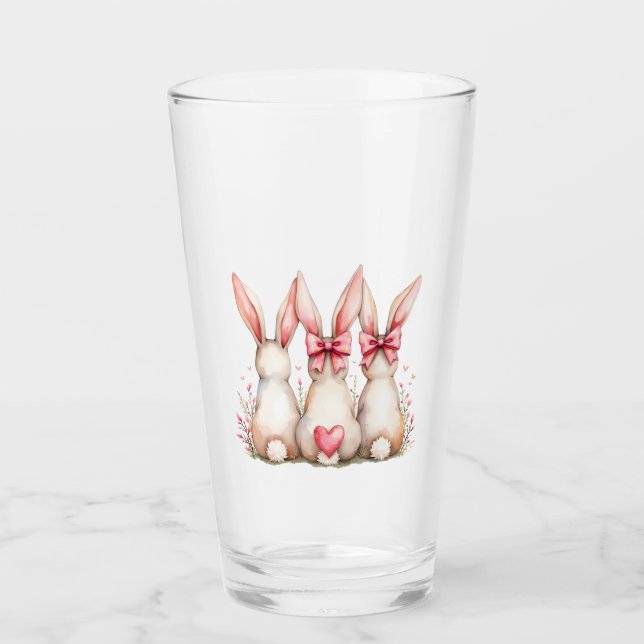 Floral Cottontail Bunny Coquette Bow Rabbit Easter (Anverso)