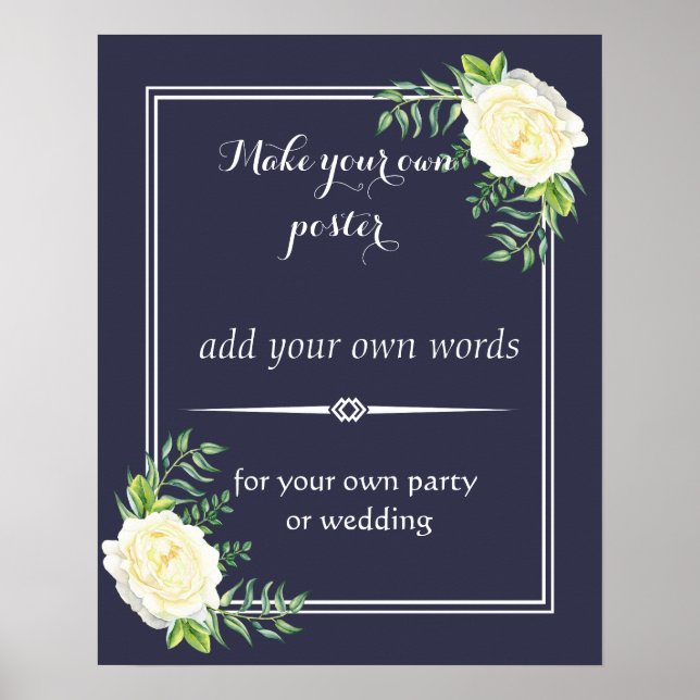 Floral Crear su propia impresión poster (Frente)