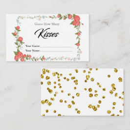 Floral Cuántas Besas Tarjeta De Alojamiento De Nov