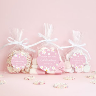 Floral Daisy Pink Gracias Pegatinas