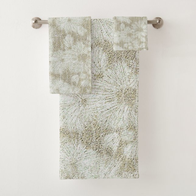 Floral Daisy Velvety Cream Textura (In situ)