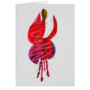 Floral de acuarela abstracta de fucsia