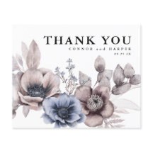 Floral de acuarela de presupuesto sin foto Tarjeta