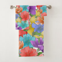 Floral de acuarela multicolor moderno