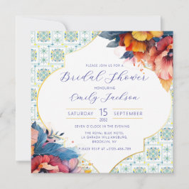 Floral de azulejos marroquíes elegante de presupue