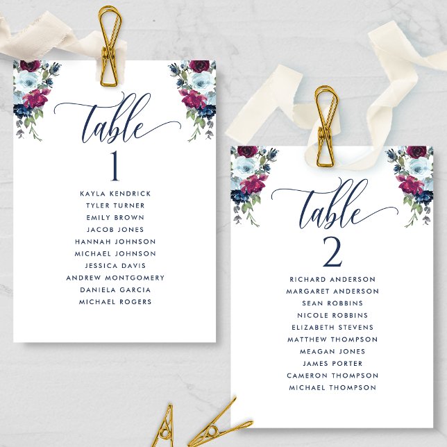 Floral de Bayas, Tarjetas de Plan de Asientos con  (Subido por el creador)
